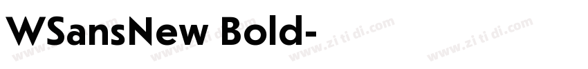 WSansNew Bold字体转换